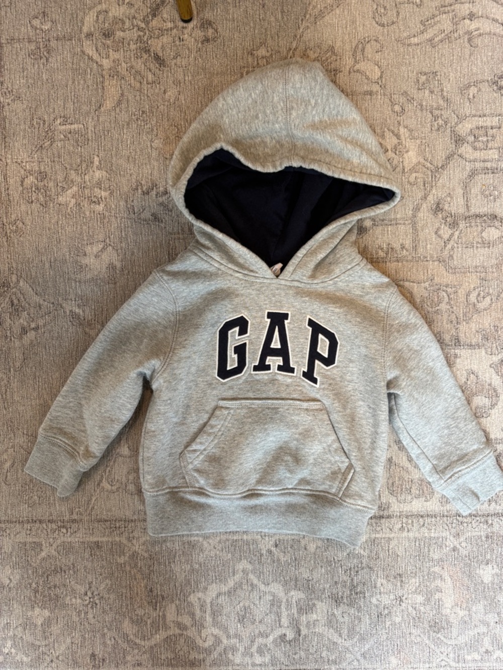 GAP Gray Hoodie with Navy Logo